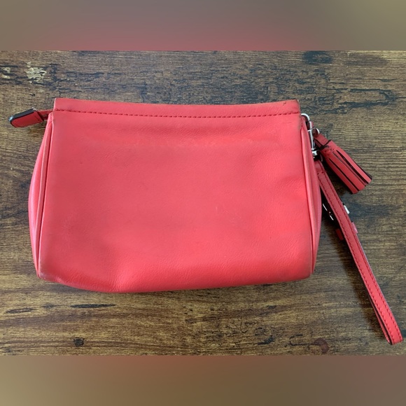 Coach Legacy Coral Leather Large Wristlet Clutch Purse Perfect for Summer! ☀️ - Picture 2 of 9